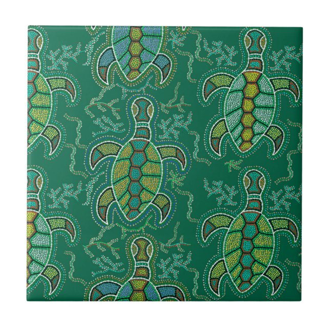 Azulejo Tortuga del Caribe (Frente)