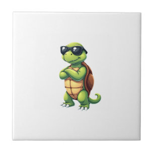 Azulejo Tortuga Marina Dabbing Amante de los Animales Salv