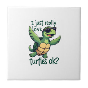 Azulejo Tortuga Marina Haciendo Dab Acabo De Enamorame De
