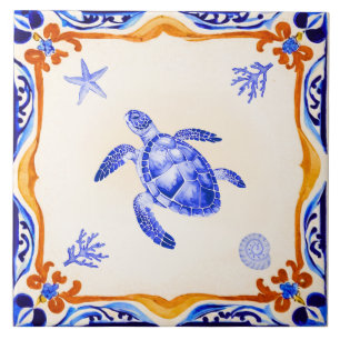 Azulejo Tortuga mediterránea