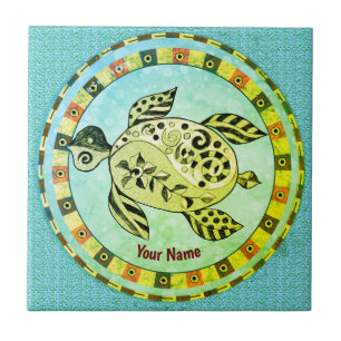 Azulejo Tortuga Tribal