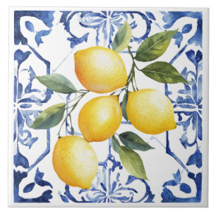 Azulejo Toscana Limón Mediterráneo Rústico