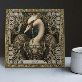 Azulejo Tótem de Espíritu de cisne encantado personalizabl