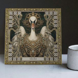 Azulejo Totem personalizable del espíritu del cisne encant