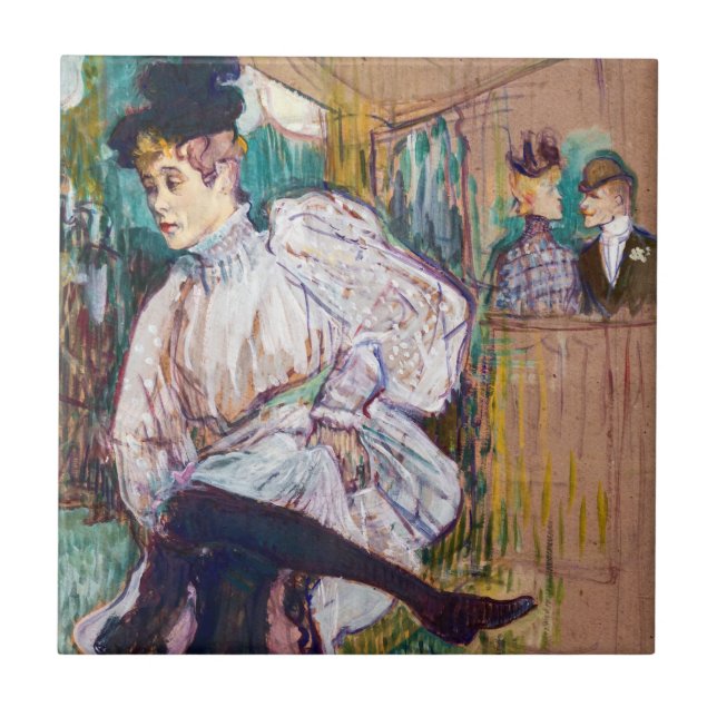 Azulejo Toulouse-Lautrec - Jane Avril Bailando (Frente)