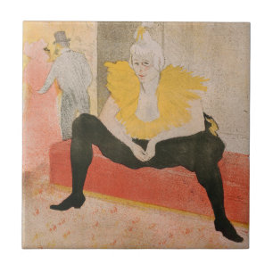 Azulejo Toulouse-Lautrec - Mademoiselle Cha-u-kao Sentada