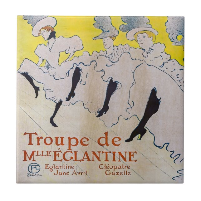 Azulejo Toulouse-Lautrec - Troupe de Mlle Eglantine (Frente)