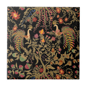 Azulejo Tradición asiática china del paraíso del árbol