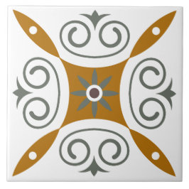 Azulejo Tradicional clásico italiano mediterráneo marrón