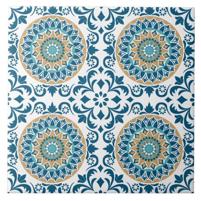 azulejo tradicional de cerámica folclórica (Frente)