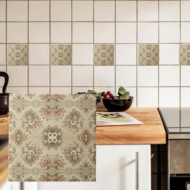 Azulejo Tradiciones florales de cabaña (Subido por el creador)