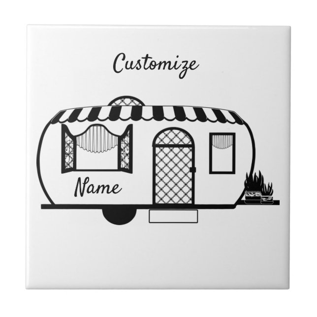 Azulejo Trailer de caravana redondeado Thunder_Cove (Frente)