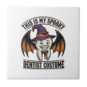 Azulejo Traje de dentista aterrador camiseta dental de Hal