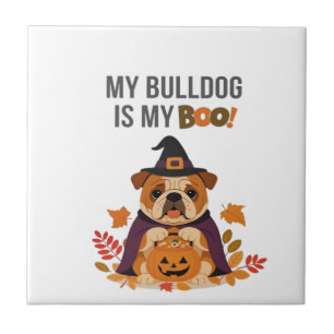 Azulejo Traje de Halloween para Bulldog Mi Bulldog es Mi B