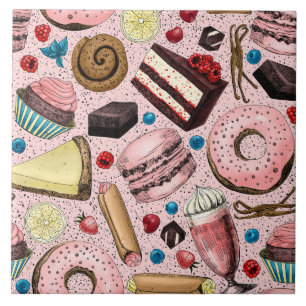 Azulejo Trajes dulces en rosa