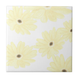 Azulejo Tranquil Morning Yellow Flowers 