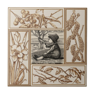 Azulejo Transferware "Little Boy Blue" Repro