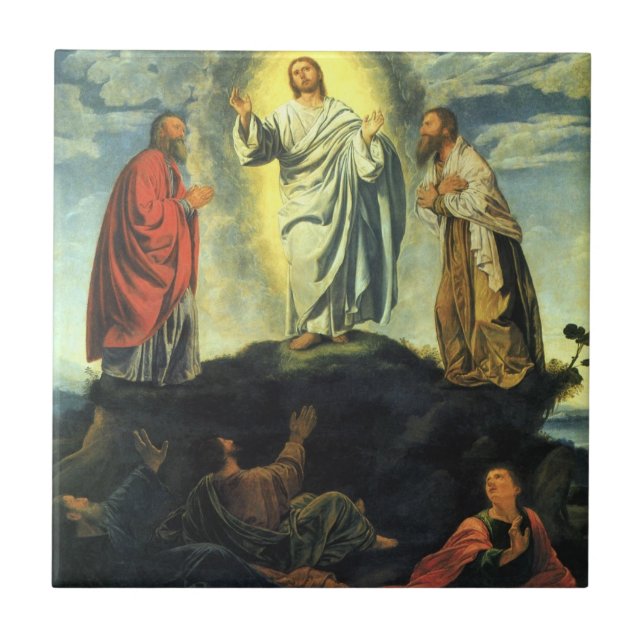 Azulejo Transfiguración por Giovanni Girolamo Savoldo (Frente)