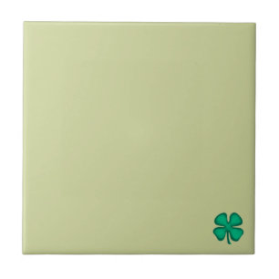 Azulejo Trebol de cuatro hojas Lucky verde claro pequeño a