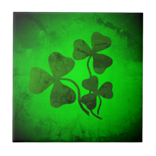 Azulejo Trébol verde/ trébol de Irlanda, Irlanda resplando
