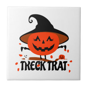 Azulejo Treck Trat Pumpkin Sonriente