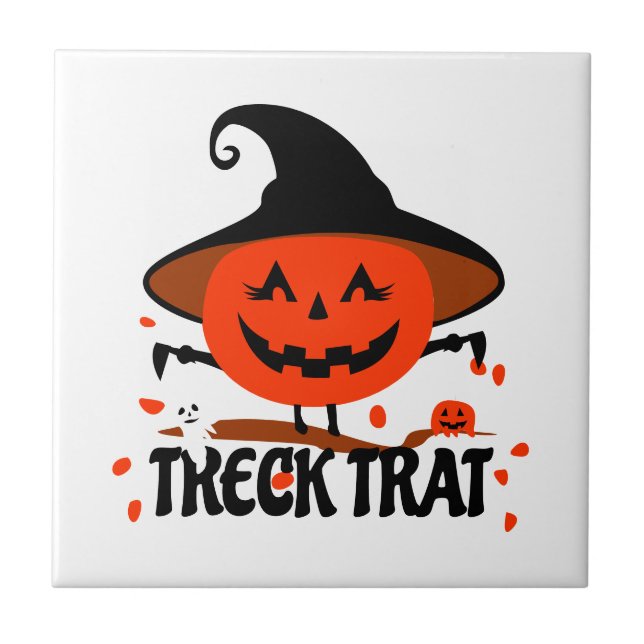 Azulejo Treck Trat Pumpkin Sonriente (Frente)