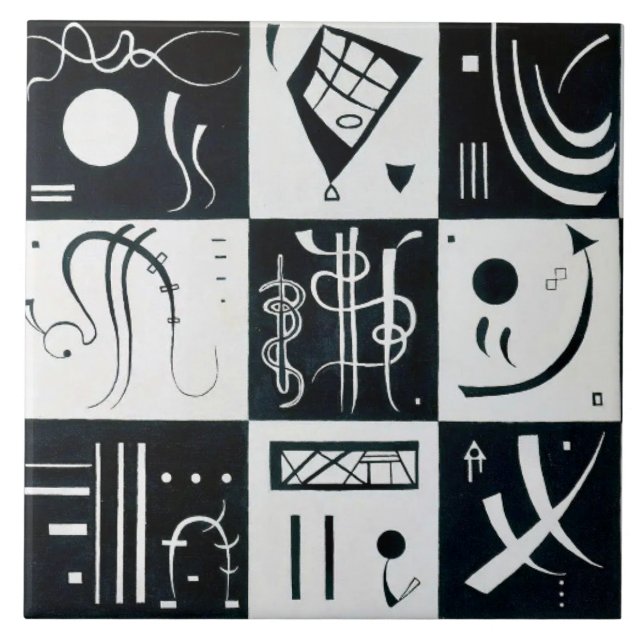 Azulejo Treinta, Abstracción Biomórfica - Kandinsky (Frente)