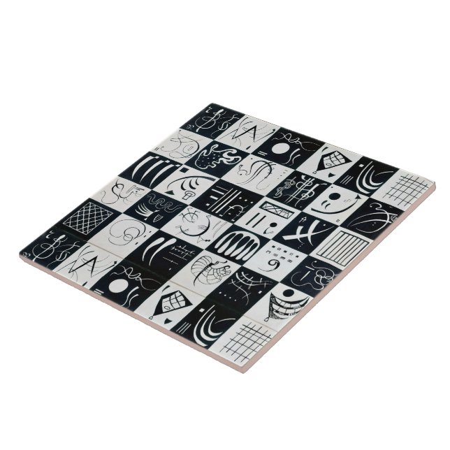 Azulejo Treinta, Abstracción Biomórfica - Kandinsky (Lado)