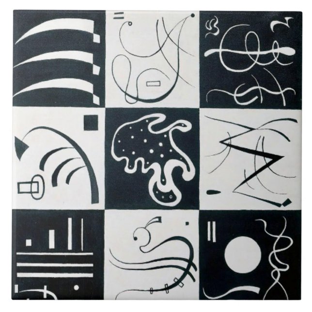 Azulejo Treinta, Abstracción Biomórfica - Kandinsky (Frente)
