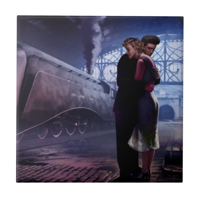 Azulejo Tren azul (Frente)