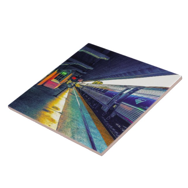 Azulejo Tren de la tarde (Lado)