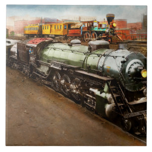 Azulejo Tren - Locomotora - La Gran Exposición 1924