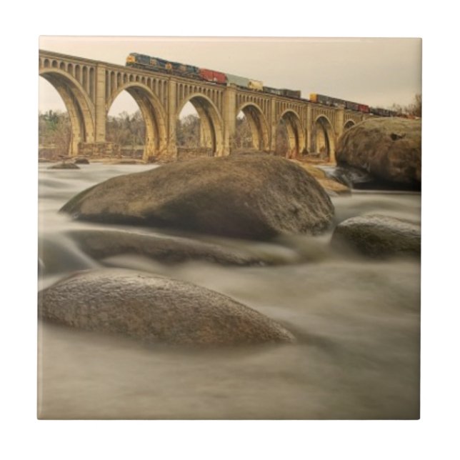 Azulejo Tren sobre James River (Frente)