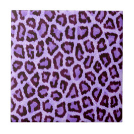Azulejo Trendy Purple Leopard Pattern