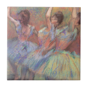 Azulejo Tres bailarinas de Edgar Degas, Arte de ballet vin