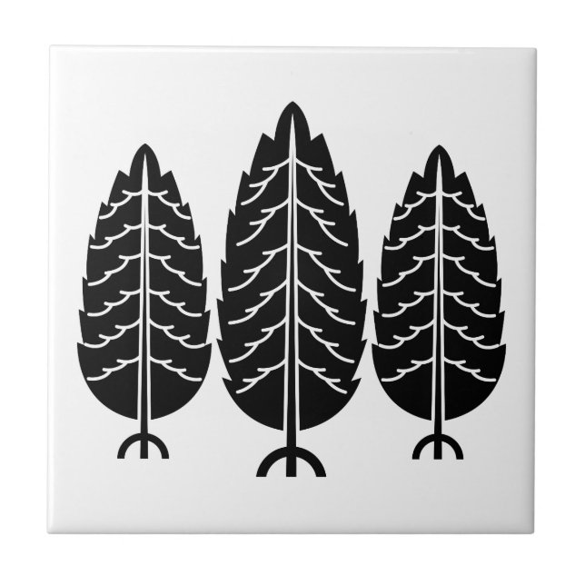 Azulejo Tres cedros japoneses (Frente)