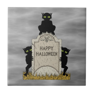 Azulejo Tres diablillos Feliz Halloween
