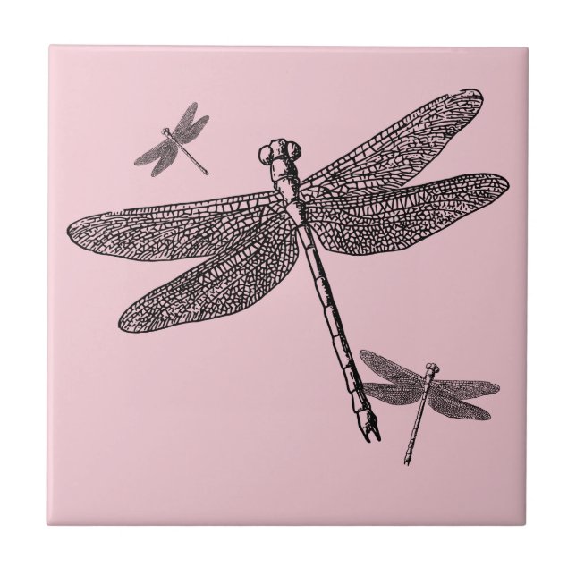 Azulejo Tres Dragonflies (Frente)