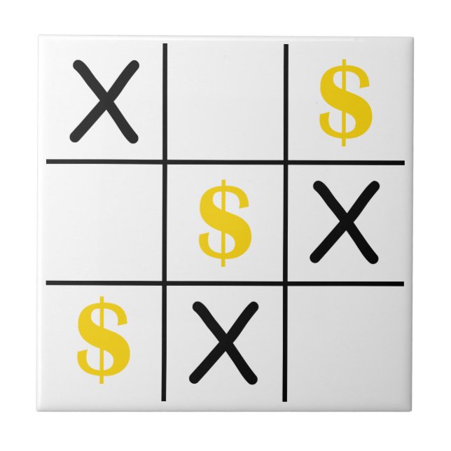 Azulejo Tres en línea con Dólar (Frente)
