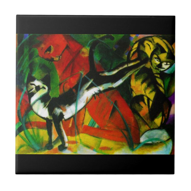 Azulejo Tres gatos (Frente)