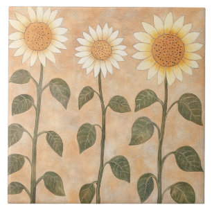 Azulejo Tres Girasoles Terracota Cottagecore