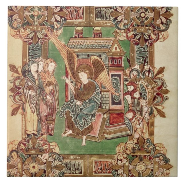Azulejo Tres Maries en el sepulcro, del Benedictio (Frente)