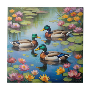 Azulejo Tres patos reales