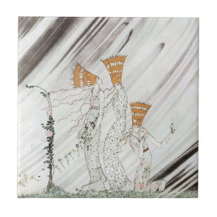 Azulejo Tres Princesas en la Montaña Azul por Kay Nielsen