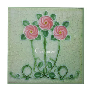 Azulejo Tres rosas rosadas Thunder_Cove