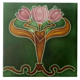Azulejo - Tres Tulipanes Rosas