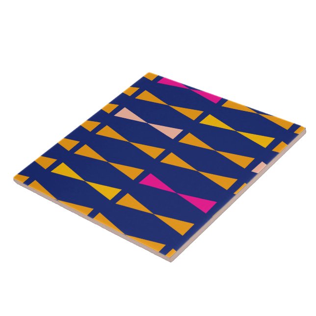 Azulejo Triángulo Diversión Geométrica Frío Moderno Azul N (Lado)