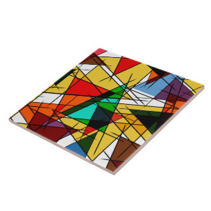 Azulejo Triángulo moderno geométrico colorido