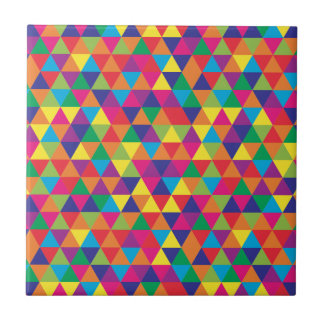 Azulejo Triángulos brillantes profundos - Patrón abstracto