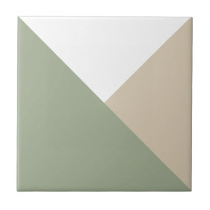 Azulejo Triángulos de Bloque de Color Modernos Verde Salvi